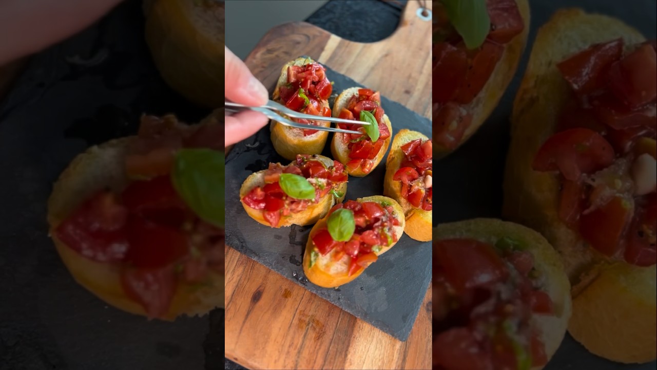 Pyszna Bruschetta, kt&oacute;rą zrobisz w 5 minut #Bruschetta #śniadanie #pysznepl #przpisy