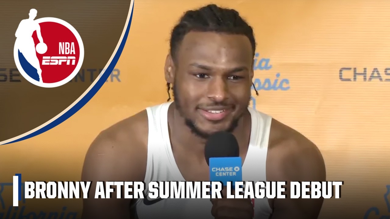 Bronny James reacts to making Summer League debut with the Los Angeles Lakers | NBA on ESPN