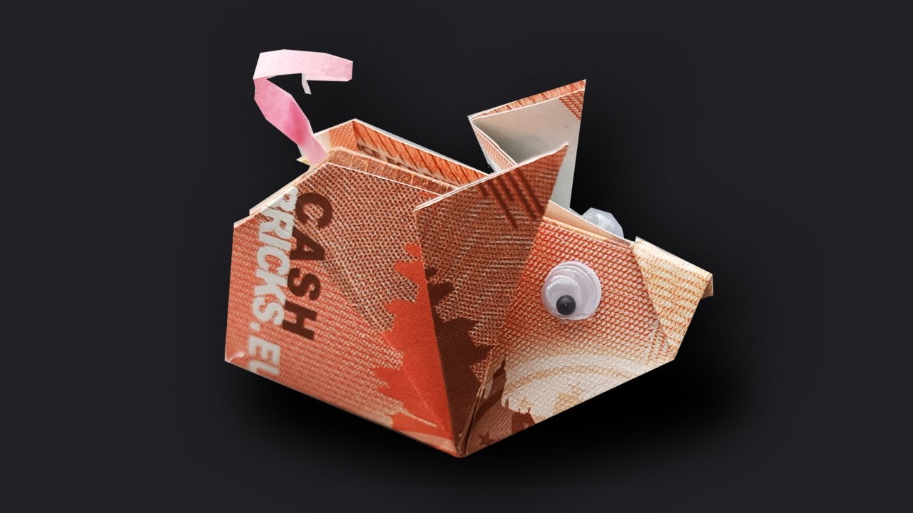 Geldscheine falten für Geldgeschenke / Glücksschwein / Einfach Geld falten zur Hochzeit, Neujahr
