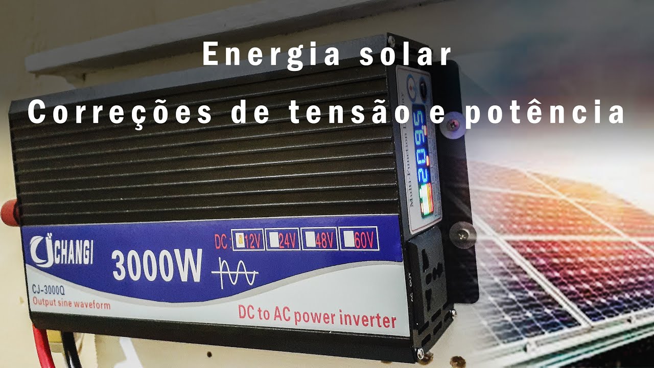 Como corrigir a tens&atilde;o e medidas do display do inversor solar changi.