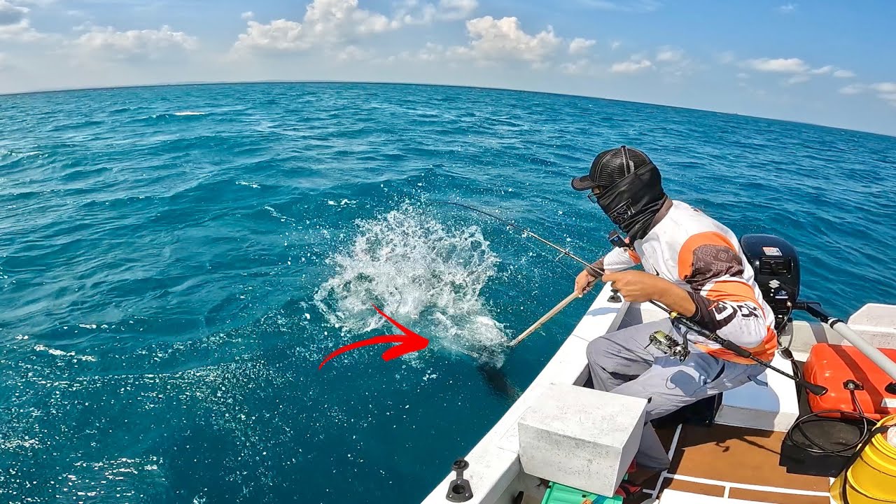 IKANYA MENGAMUK ..!!! JANGAN ANGGAP REMEH TENAGA IKAN SATU INI , Tes Jigging Reel Daido Kraven