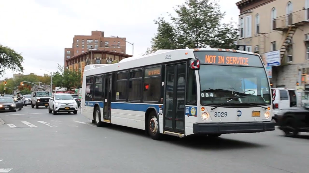 MTA NYCT: 2011 Novabus LFS #8029 deadheading at Church Av/McDonald Av