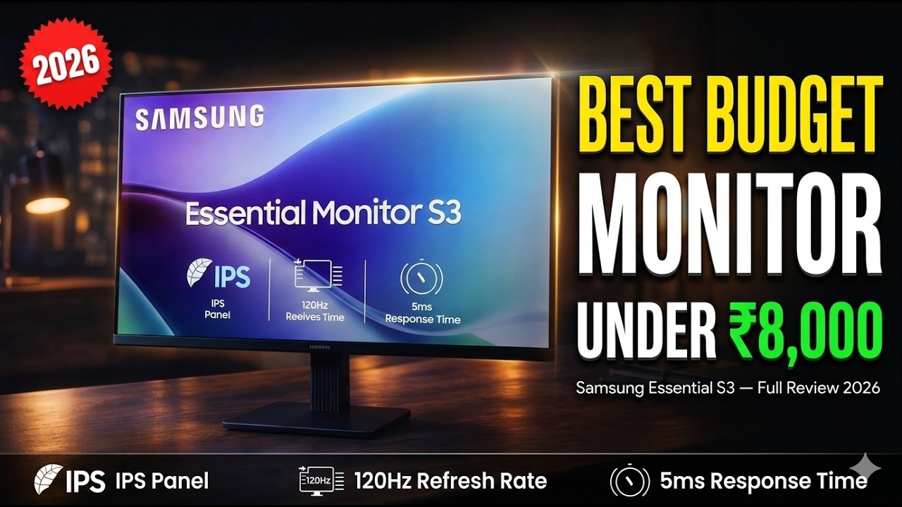 I Bought the BEST Monitor Under ₹8000 &mdash; Samsung Essential Monitor S3 Full Review 2026 #unboxing #new