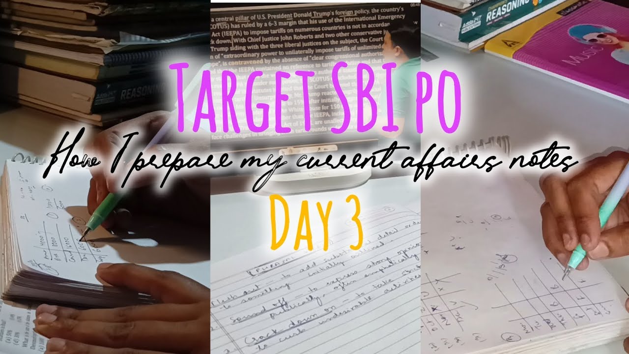 Day 3 | Target SBI PO 2026 | How do I prepare for my current affairs ? #sbi #study #aspirants 