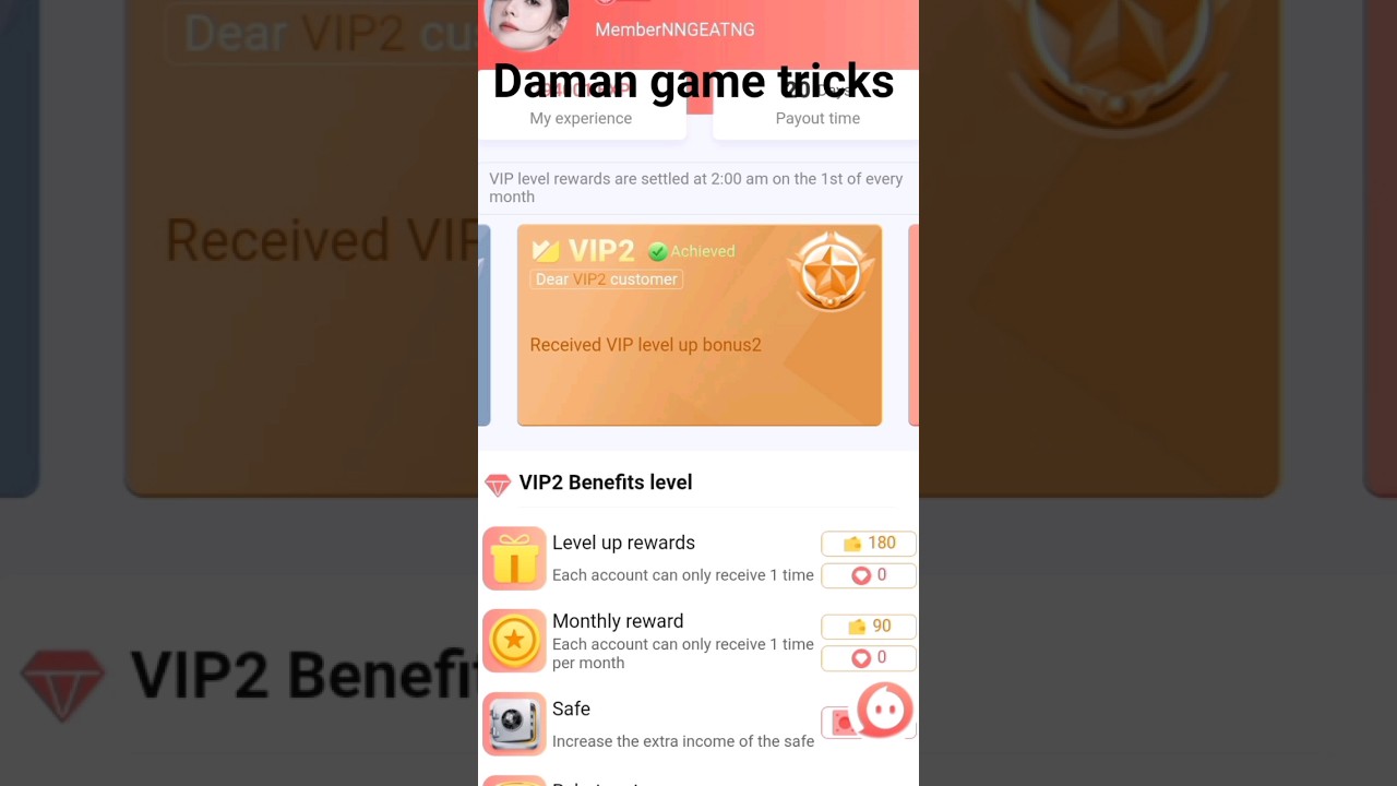 daman game tricks & vip level bonus claim#shorts