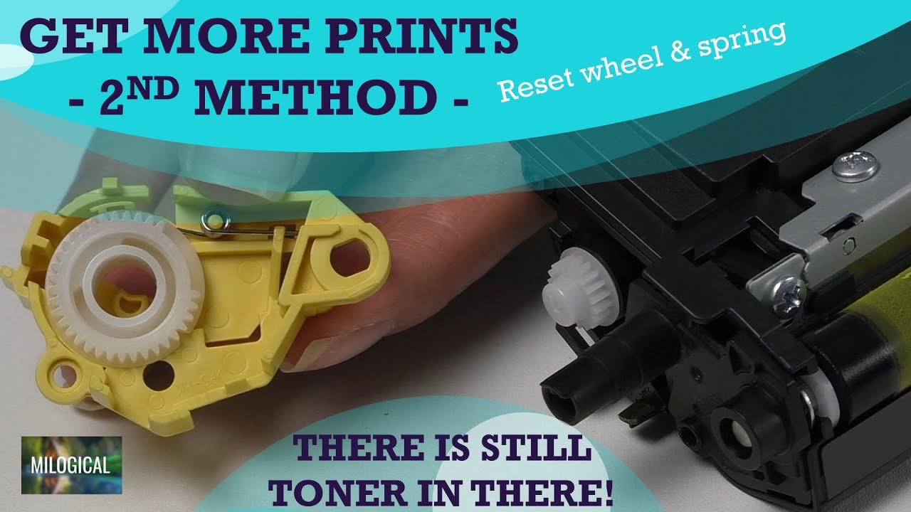 Get More Prints out of your Cartridge – 2nd Method – Reset Wheel & Spring