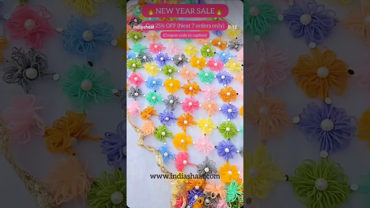 Multicolored Floral Dupatta 