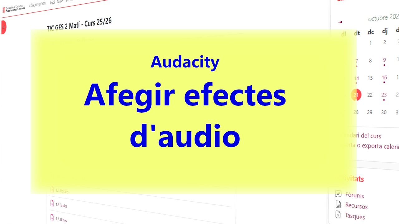 Afegir efectes d'audio