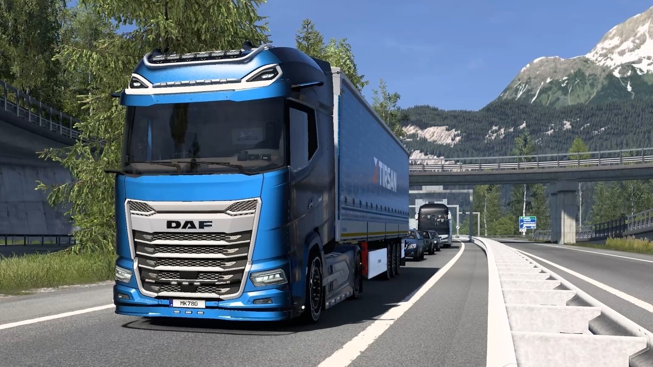DAF XG Switzerland Italy 347km Euro Truck Simulator 2 HORI Truck Control System