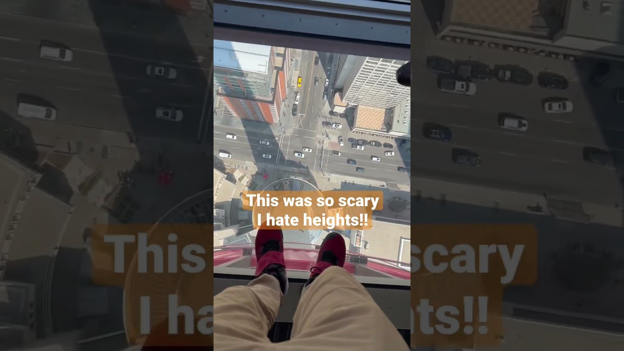 Calgary Tower - I&rsquo;m Petrified of Heights! #shorts #enterthecronic #fyp #calgary #tower #heights