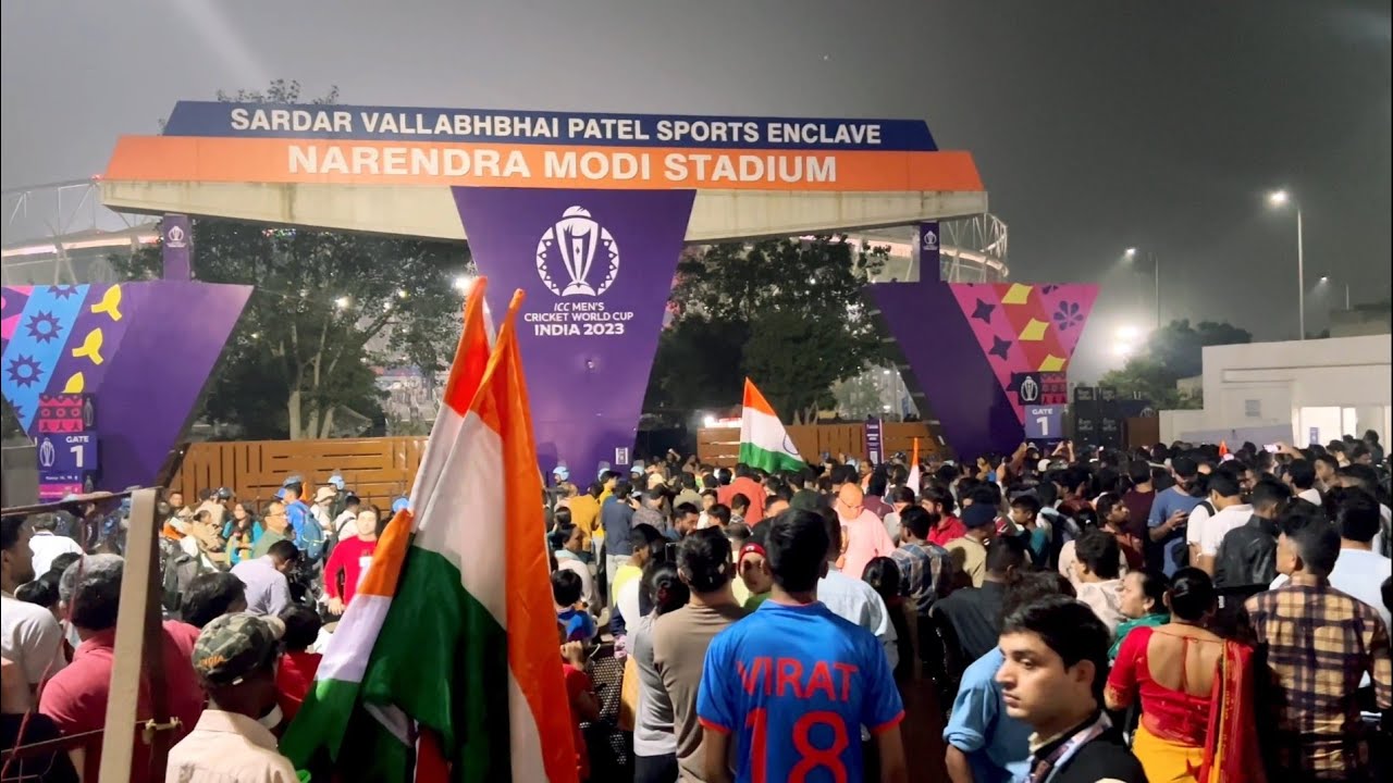 * World Cup Cricket final 2023 ৰ আগৰাতিৰ পৰিবেশ চাওঁক Narendra Modi Stadium ৰ পৰা By Bhukhan Pathak