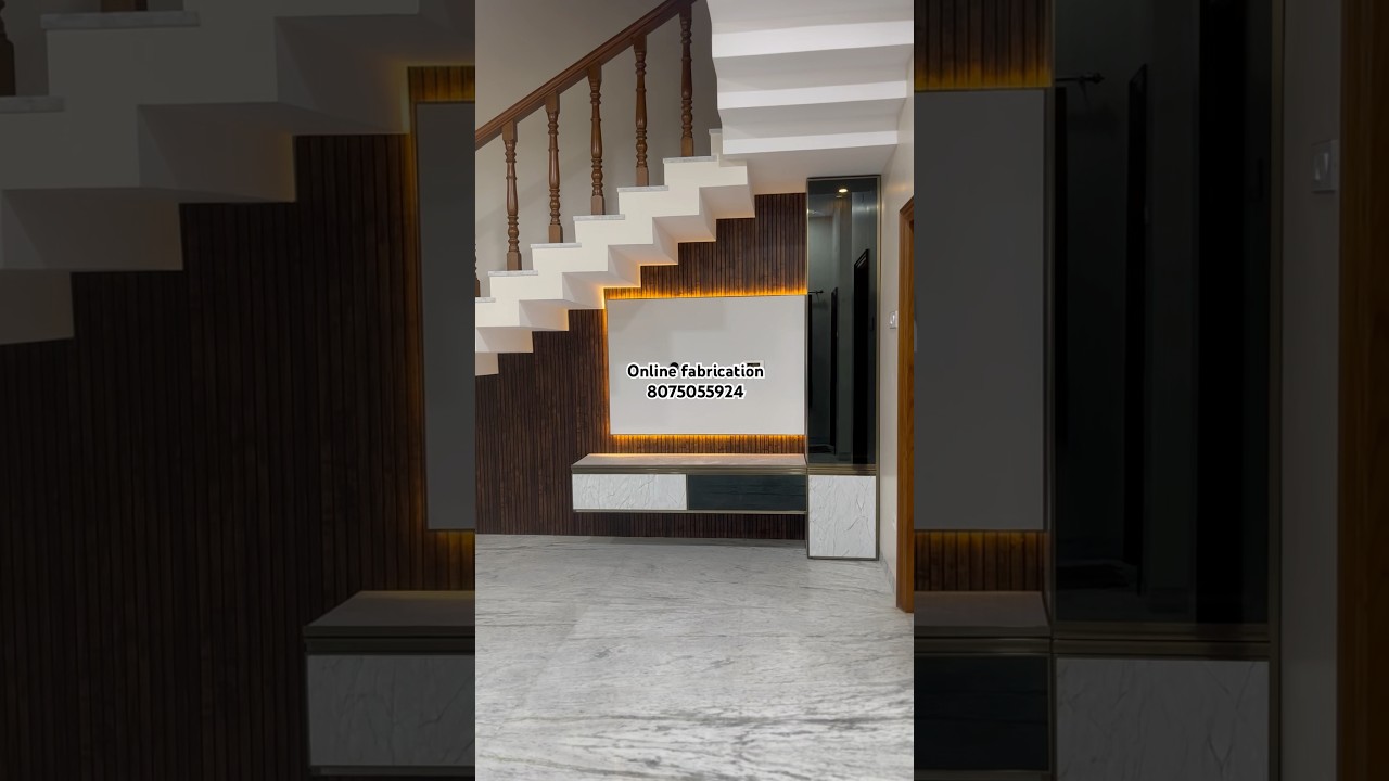 Aluminium TV unit staircase, bottom TV unit #tvstands #tvunit #cupboard #kitchen #interiordesign