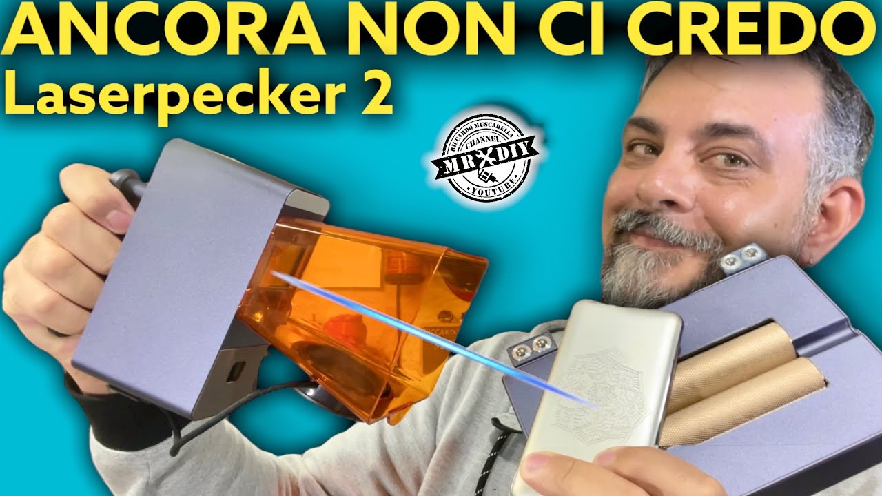 Laserpecker 2. Pazzesco incisore portatile. Incisione laser, taglio laser legno. Metallo plastica 5W