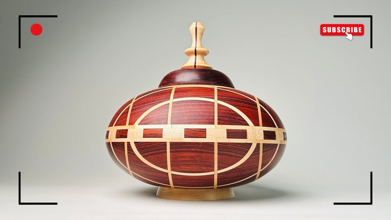 Making a Stunning Red Checkered Woodturning Block