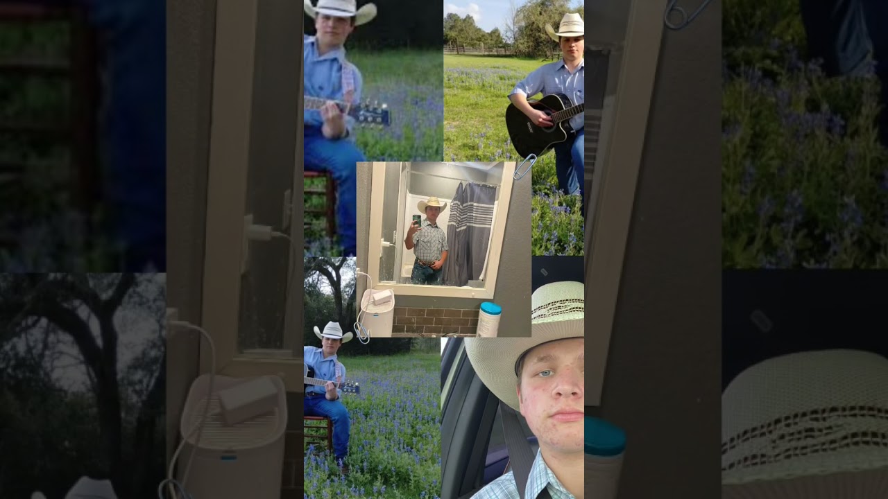 A lot of my old photos with me having a cowboy hat on 