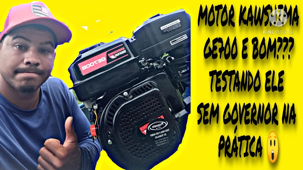 ❌Motor Kawshima GE 700 é bom? Testando motor sem o governor na prática