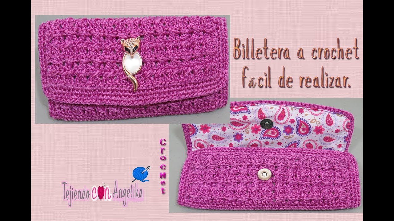 BILLETERA A CROCHET FÁCIL DE REALIZAR. |Tejiendo con angélika|