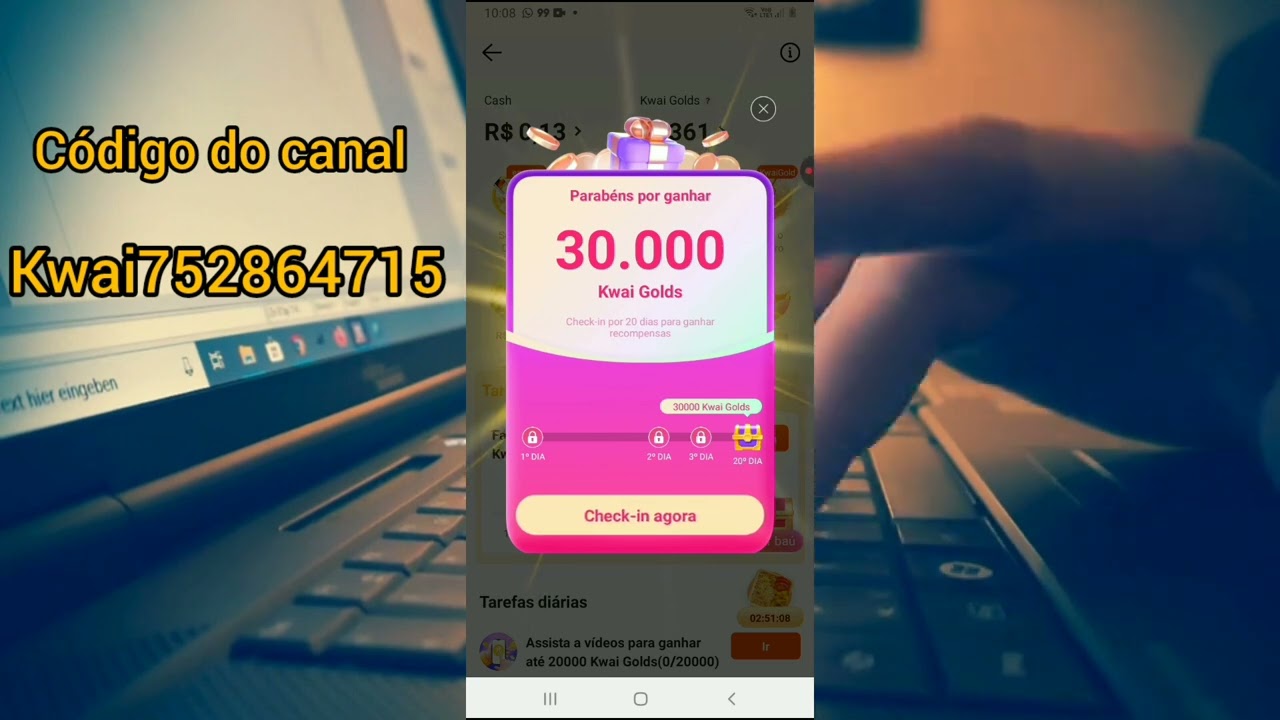 Como COLOCAR C&Oacute;DIGO no KWAI (n&atilde;o aparece) / Erro ao INSERIR C&Oacute;DIGO de CONVITE no KWAI