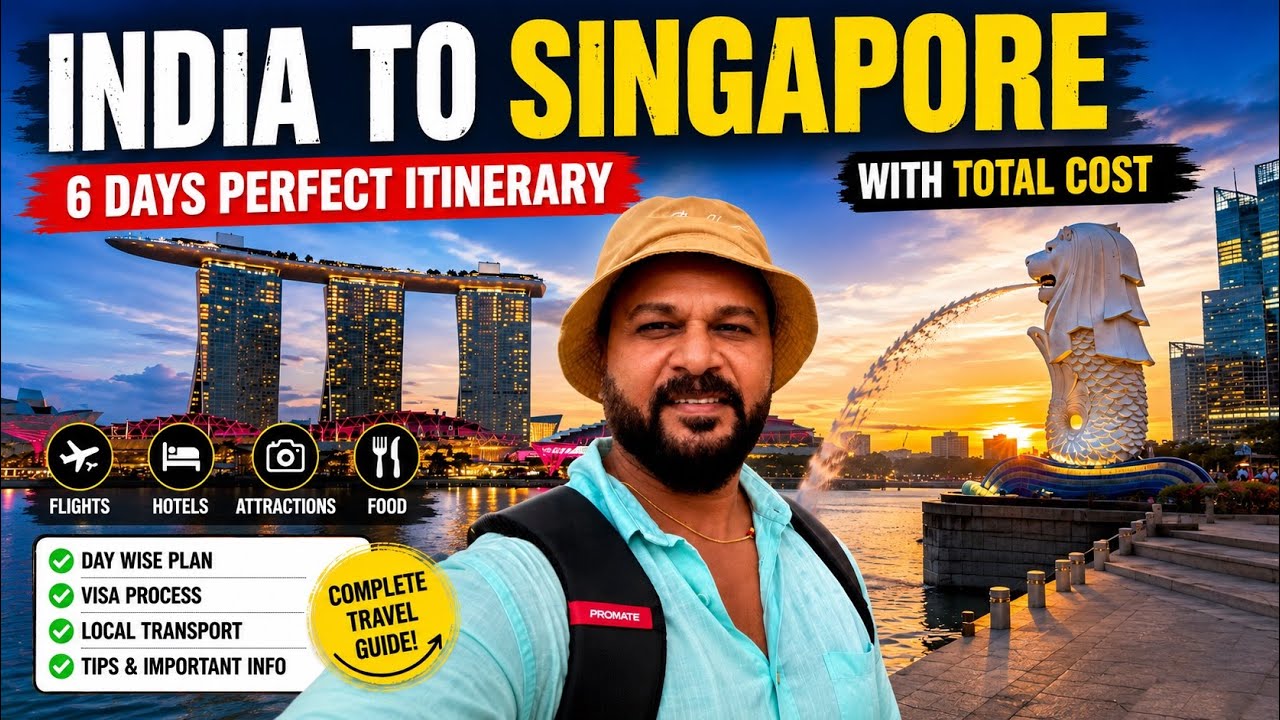 India to Singapore 6-Day Detailed Itinerary & Total Cost Breakdown, Singapore itinerary from India