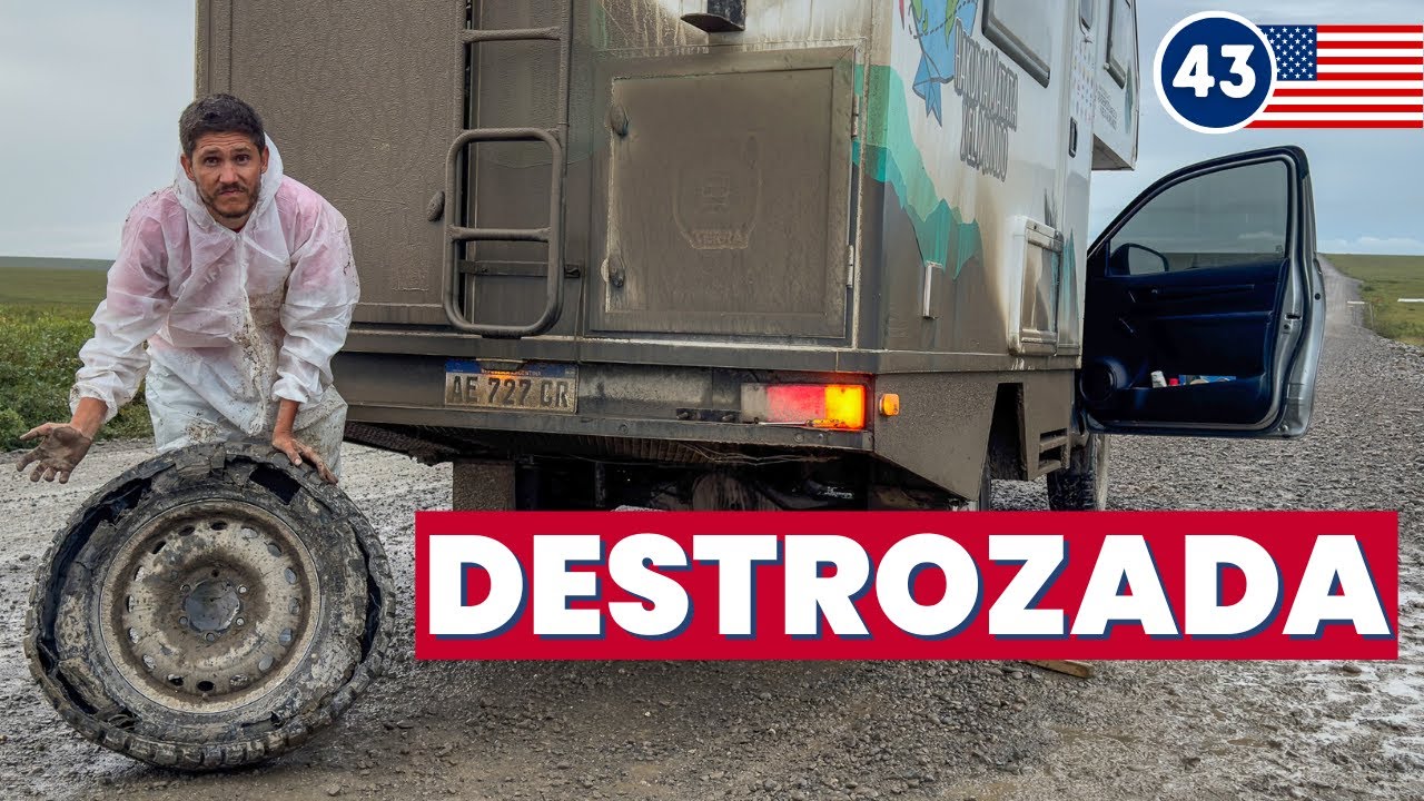 En PROBLEMAS en la ruta MÁS COMPLICADA de Alaska 🥵 Manejamos 1600km para llegar a PRUDHOE BAY 🇺🇸E.43