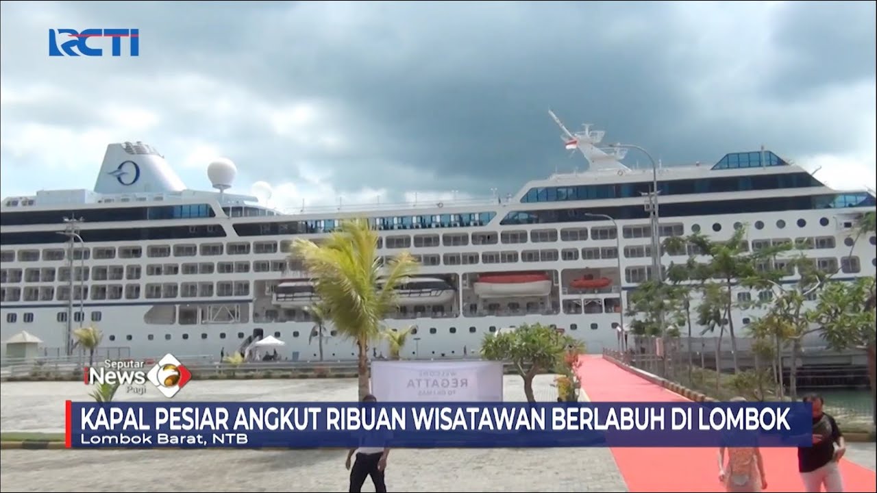 Kapal Pesiar Cruise Allegata Berlabuh di Gili Mas Lombok, Wisatawan Terpukau Bali #SeputariNewsPagi