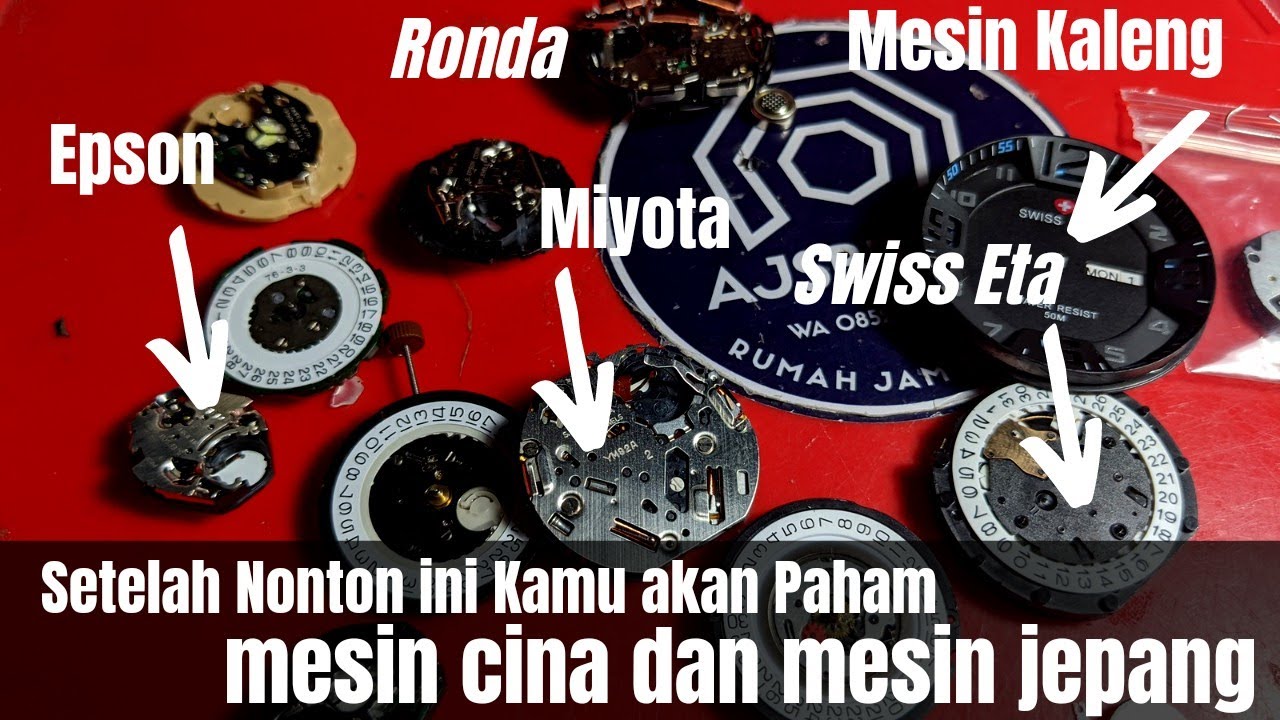 Ini Perbedaan Aneka Mesin Jam Tangan Cina dan Jepang (Mesin Kaleng, Sunon, Epson, Miyota, Ronda)
