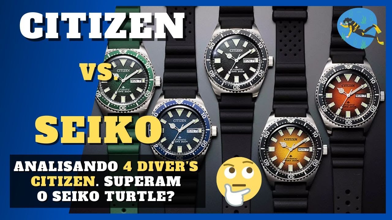 Citizen PROMASTER Automático! Vale seu $$$? Comparando 4 RELÓGIOS da marca vs. SEIKO! [159]