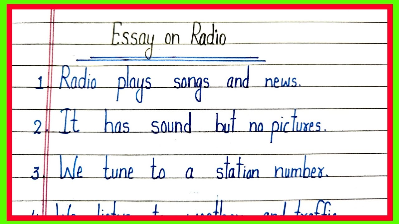 Essay on radio in english/10 lines essay on radio in english/radio par nibandh/radio par essay 