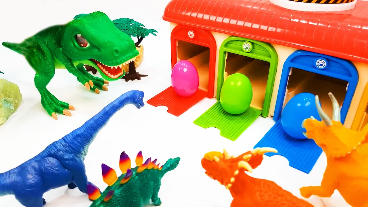 🔴Dinosaur Colorful Fighting: T-Rex vs Atrociraptor vs Tyrannosaurus Rex, JURASSIC WORLD DINOSAURS!