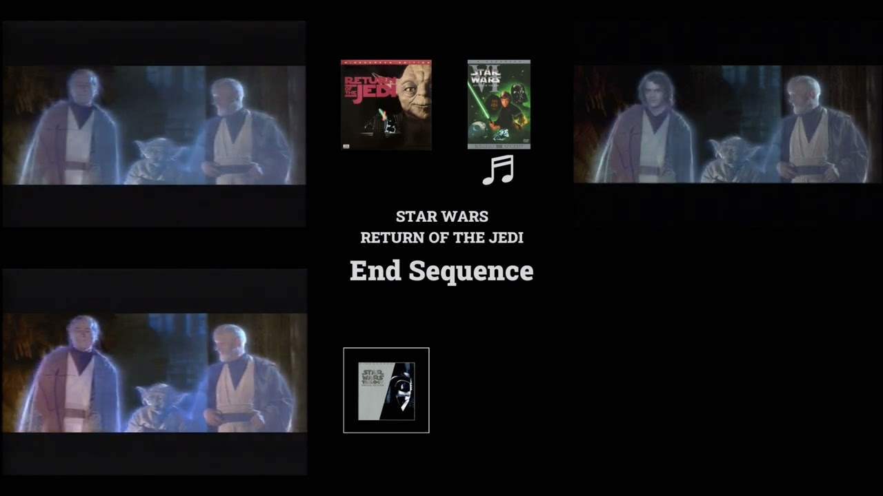 Star Wars - Return of the Jedi (End Sequence) - Drei Versionen im Split-Screen-Vergleich