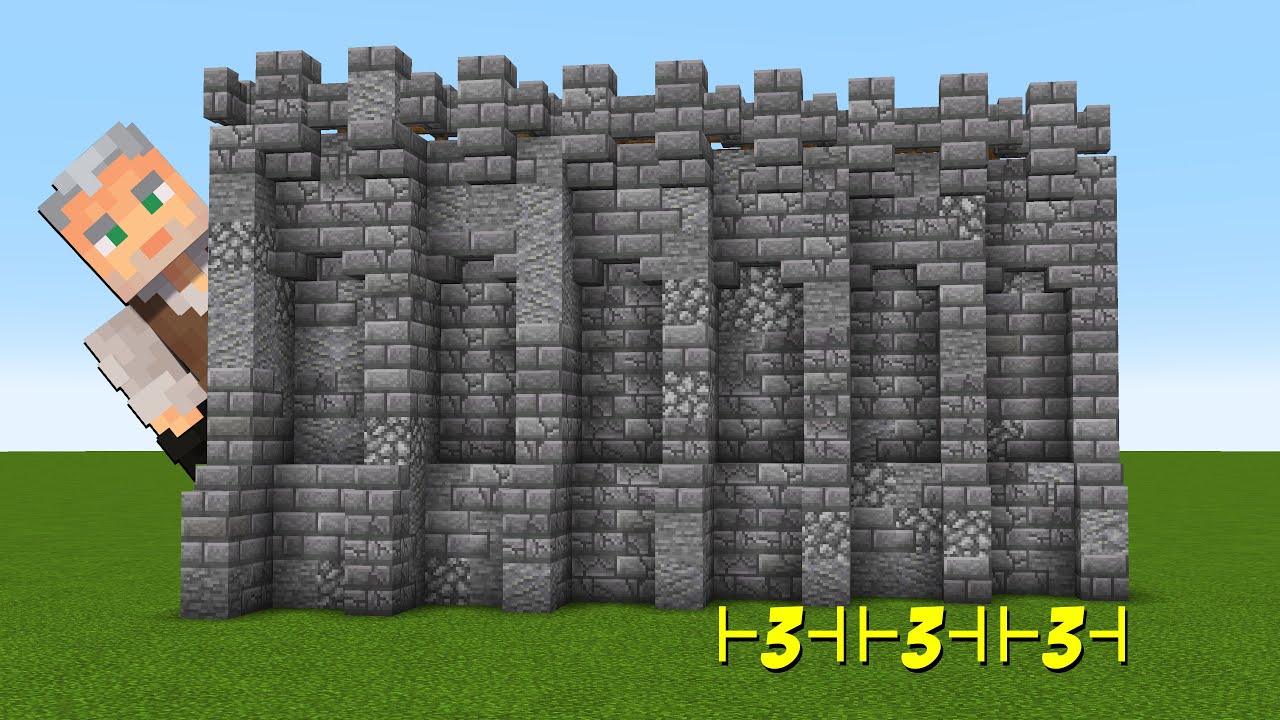 Как (правильно) строить диагональные стены и стены на неровной местности в Minecraft