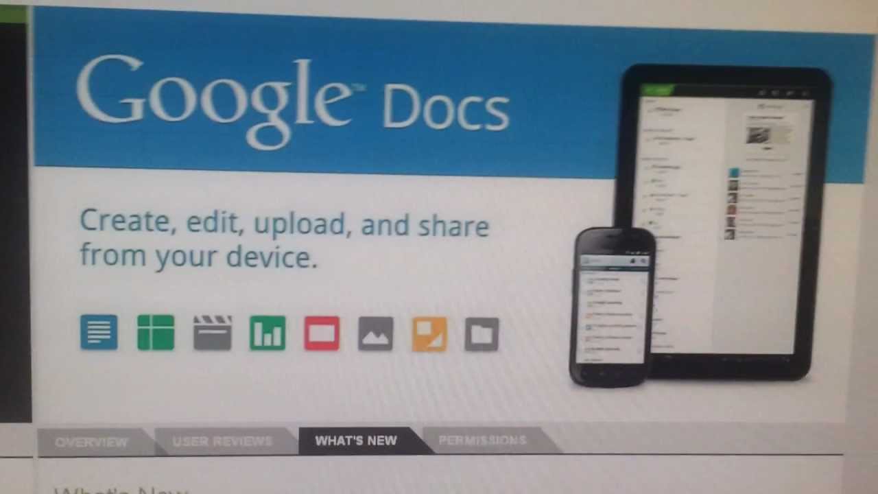 Google Docs for Android 1.0.54 with realtime collaboration