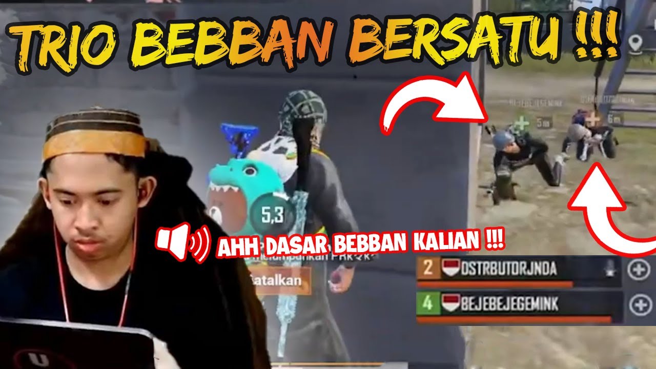 TRIO BEBBAN BERSATU GUNCANGKAN ERANGEL  !!! BURHAN, BJ GEMINK, BENCANA -PUBG MOBILE