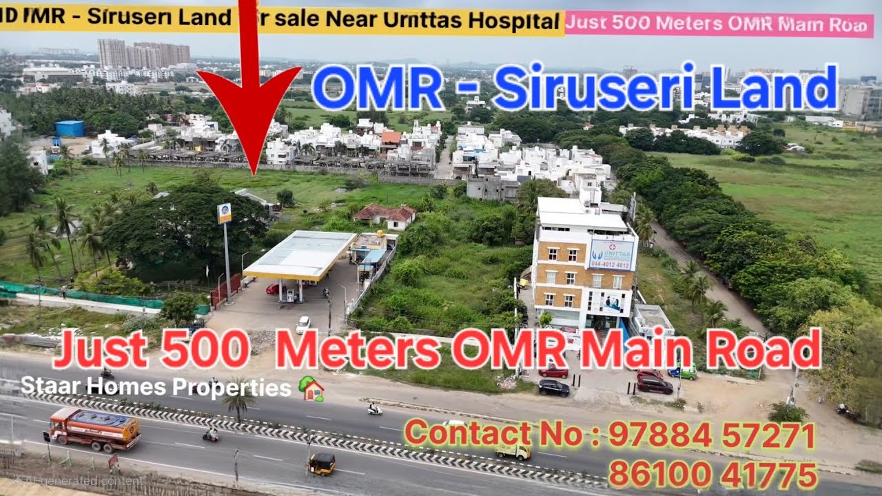 South Chennai land for sale - Siruseri  Near TCS | Marina Mall in Kazhipattur 500 Meters OMR Road