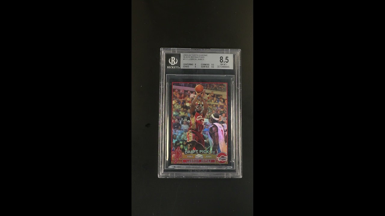 2003 Topps Chrome Black Refractor LeBron James ROOKIE /500 #111 BGS 8.5 NM-MT+