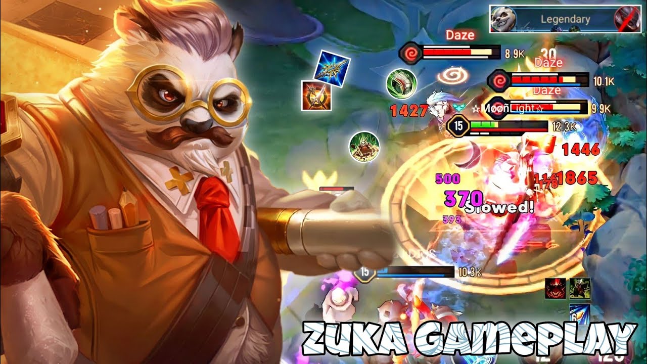 Zuka Slayer Lane Pro Gameplay | Panda Principal Carry | Arena of Valor Liên Quân mobile CoT