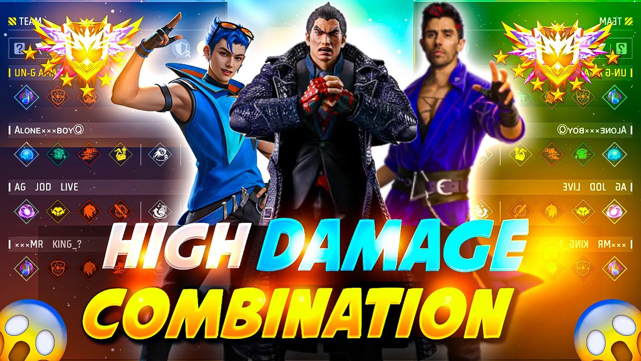 High Damage Combination | br rank best character combination | best character skill for br rank