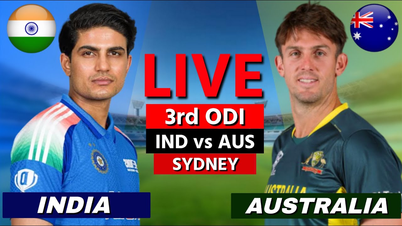 IND vs AUS, 3rd Match, Live Cricket Match Today | India vs Australia | AUS 43 OV