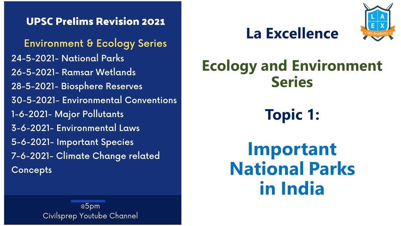 Important National Parks of India| Ecology and Environment Series | UPSC Prelims 2021| La Excellence