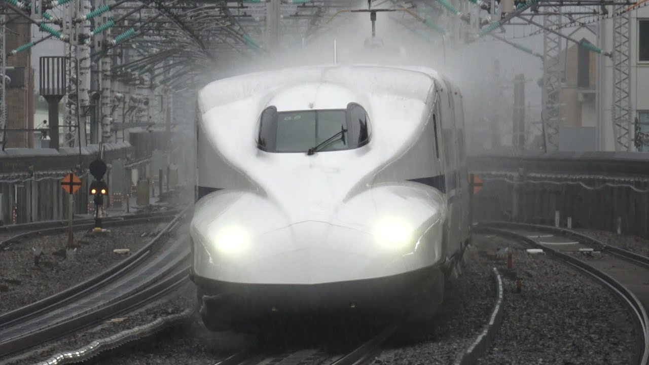【大迫力集】雨を吹き飛ばす！山陽新幹線高速通過集 | 西明石駅 | 4K