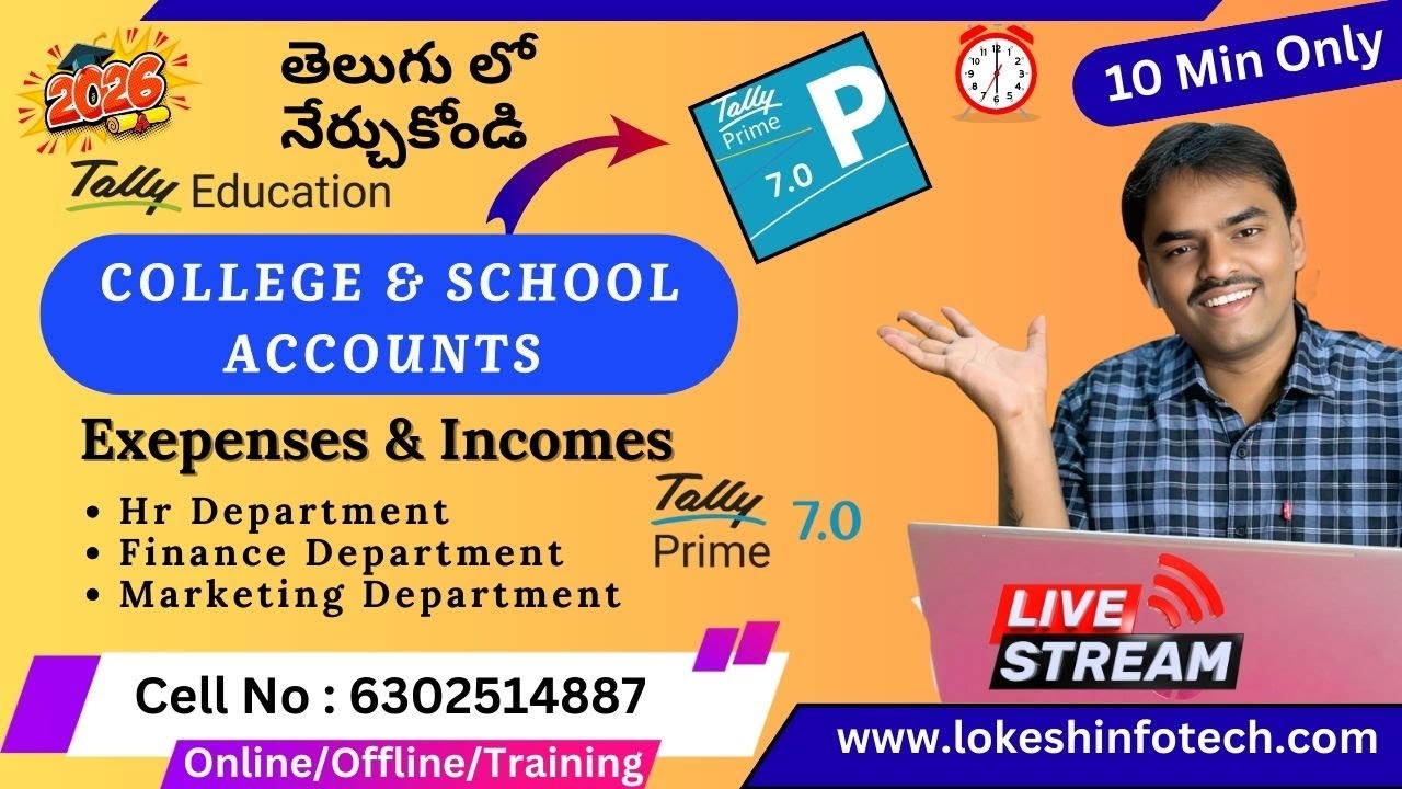 College and School Accounts (Bill-wise Receivable & Payable) in Tally Prime 7.0