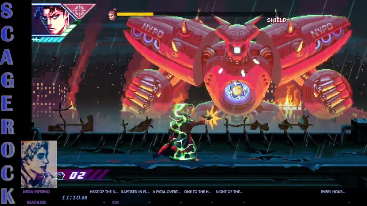 Neon Inferno [PS4] Speedrun:  Hard Deathless (45:53)