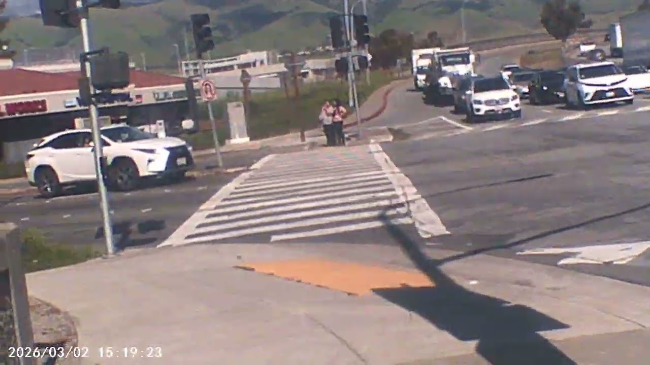 Weekday sun and cool weather in California, USA