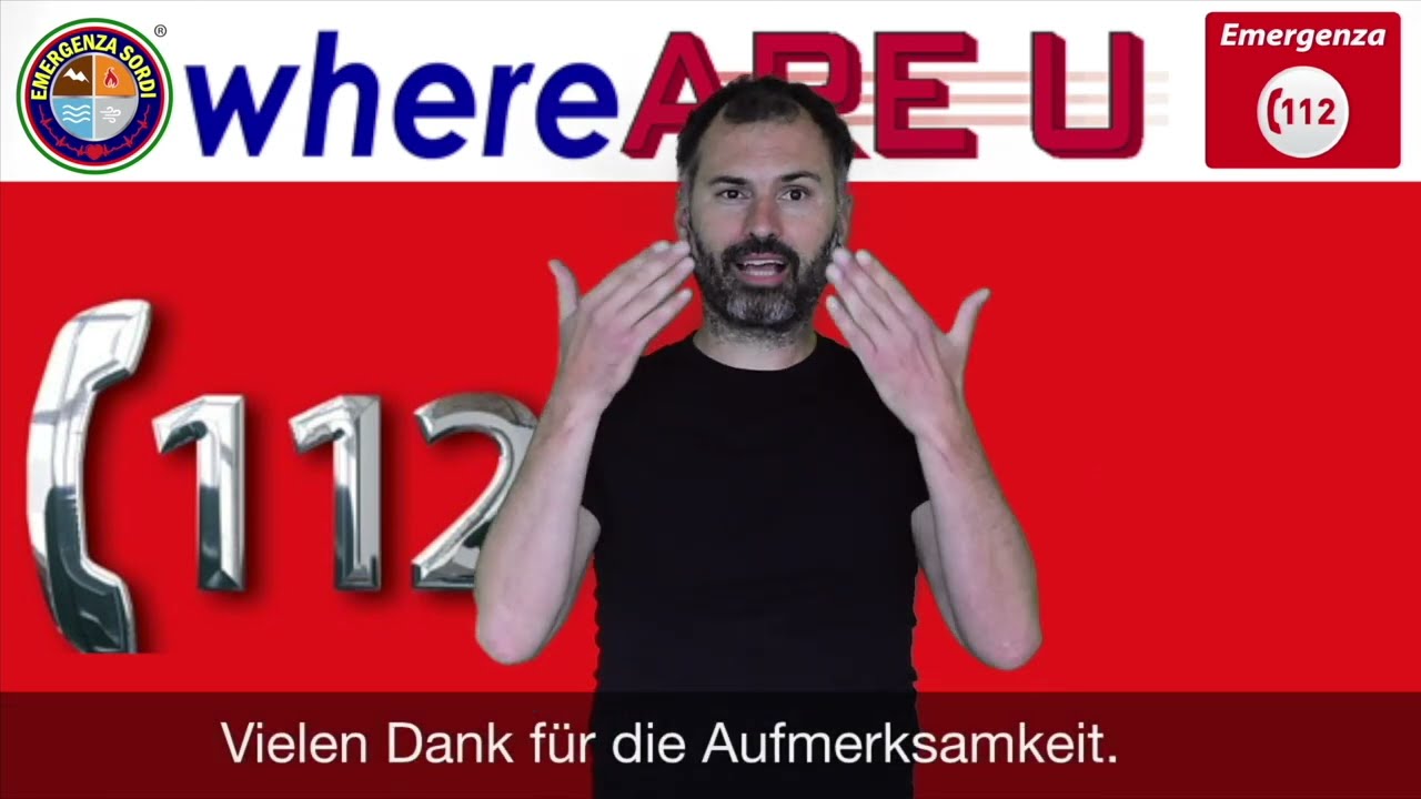 APP WHERE ARE U 112 - Video inclusivo in lingua tedesca