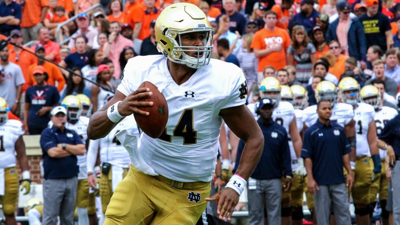 DeShone Kizer (Notre Dame QB) vs Virginia 2015