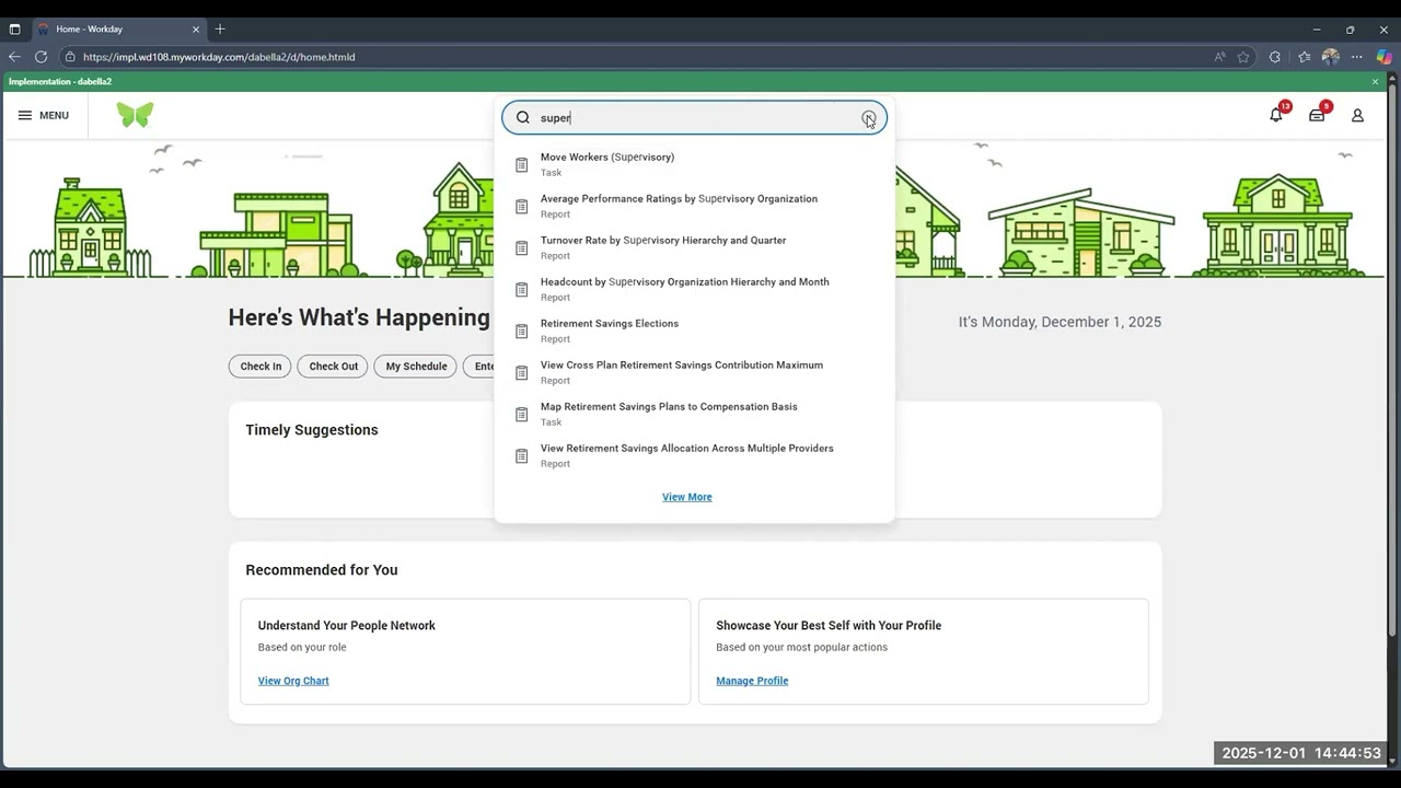 Workday Training - Using the Search Bar