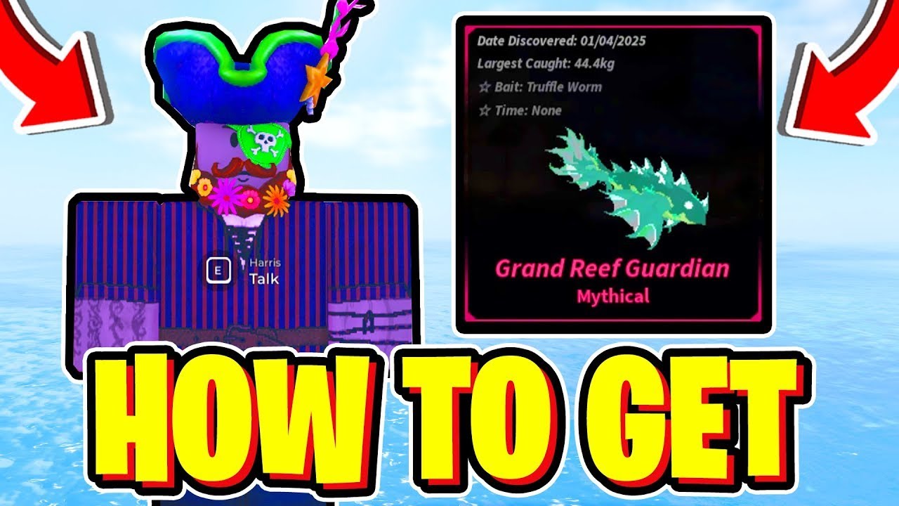 Quick Wins & Fails How To GET SHINY GRAND REEF GUARDIAN In Fisch! (COMPLETE HARRIS QUEST) Roblox