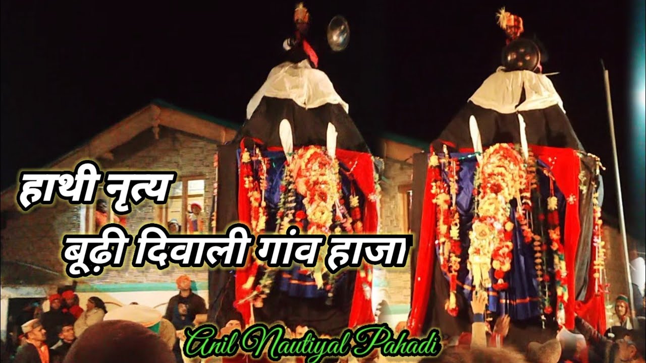 हाथी नृत्य करते हुए || Hathi Nirthye  ft Budhi Diwali Village Haja || Jaunsar Uttrakhand
