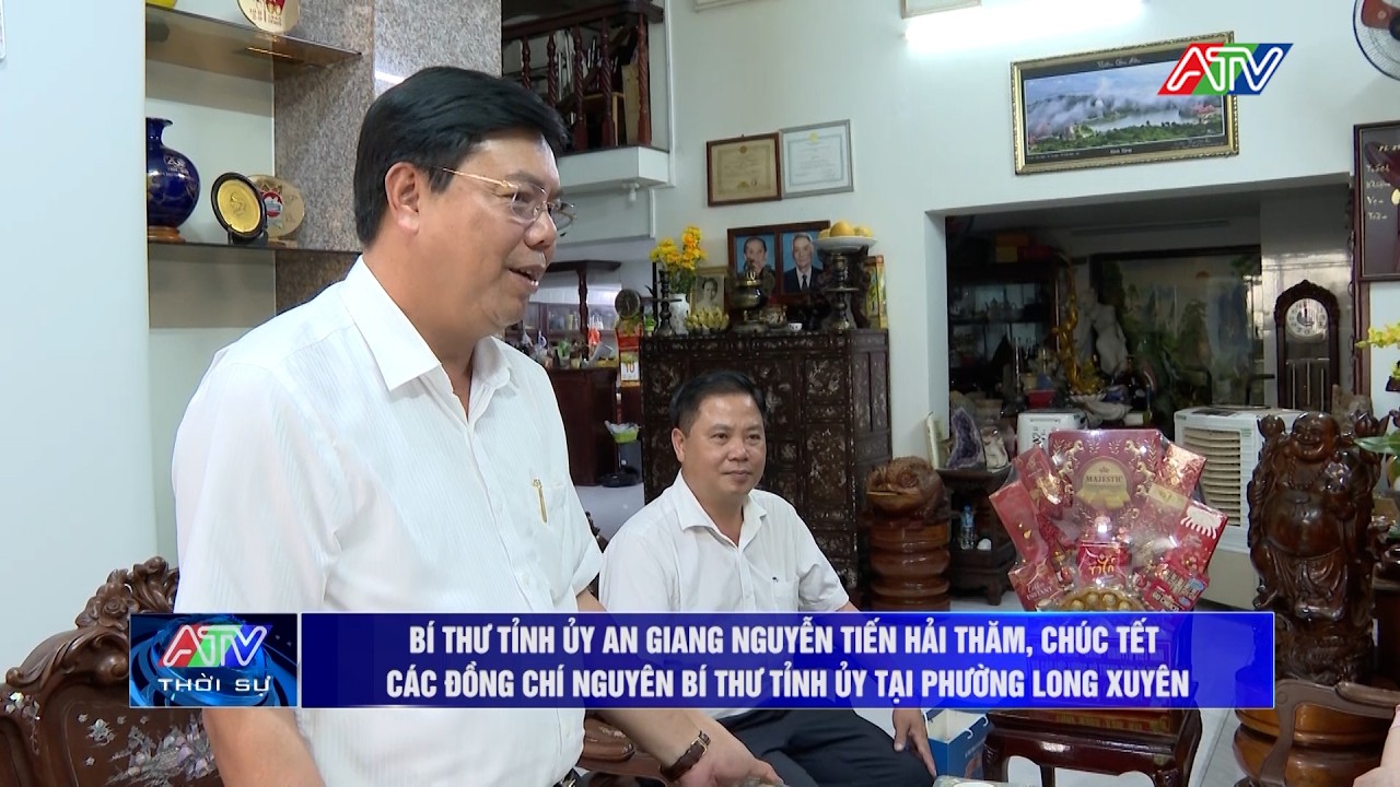 Bí thư Tỉnh ủy AG Nguyễn Tiến Hải thăm, chúc Tết các đồng chí nguyên Bí thư Tỉnh ủy tại p.Long Xuyên