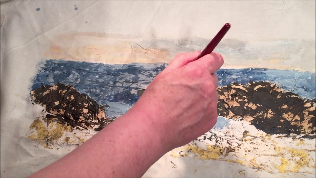 Secret Cove - a mixed-media stitched textile tutorial